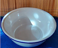 White Enamel Basin Blan Emaye 