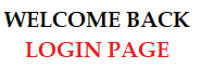 Login page message